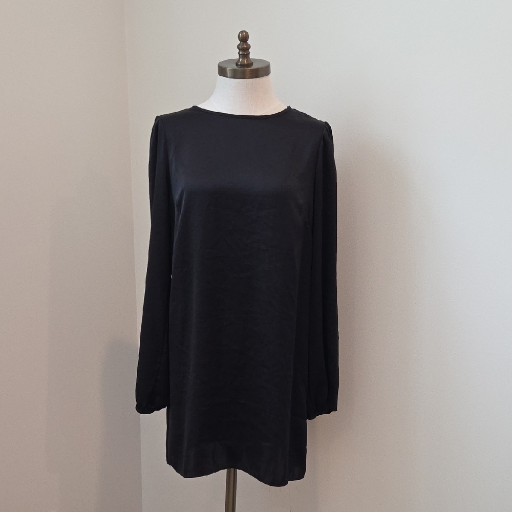 Aritzia Wilfred Elegant Black Long Sleeve Dress